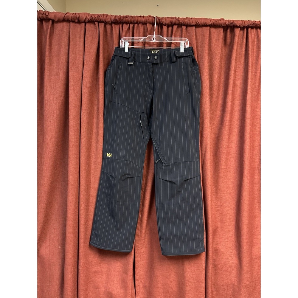 HELLY HANSEN Helly Hansen Women's Black Striped Trousers Size Large